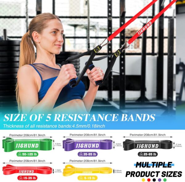 Resistance Bands, Pull Up Assistance Bands Pull Up Bands Exercise Bands for Men Women, Workout Bands for Working Out, Muscle Strength Training, Body Stretching - Image 2