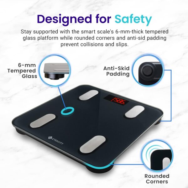 Etekcity Smart Scale for Body Weight, Digital Bathroom Weighing Machine Fat Percentage BMI Muscle, Accurate Composition Analyzer People, Bluetooth Electronic Measurement Tool, 400lb - Image 10