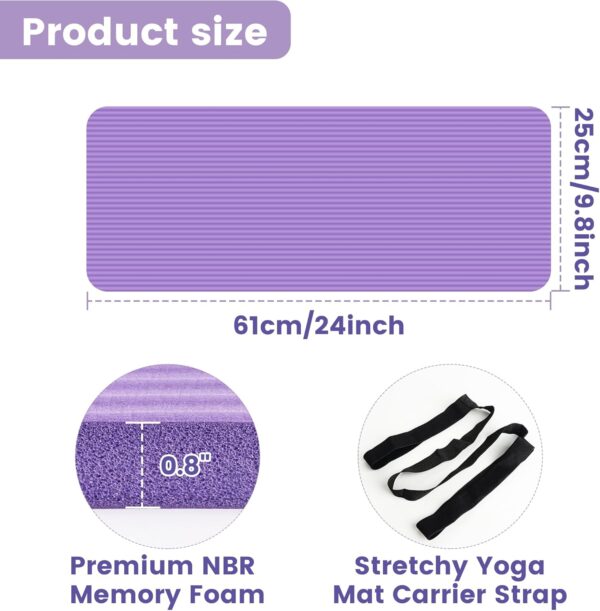 Yoga Knee Pad Cushion, Thick Yoga Mat - Image 2