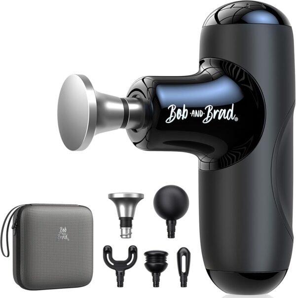 BOB AND BRAD Q2 Max Mini Massage Gun with Metal Head, Pocket-Sized Deep Tissue Massager Gun for Athletes, Professional Portable Percussion Muscle Massager Gun, FSA and HSA Eligible