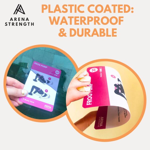 Arena Strength Workout Cards - Instructional Fitness Deck for Booty Band Workouts, Beginner Fitness Guide for Resistance Band Training Exercises at Home. Includes Workout Routines. - Image 6