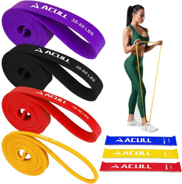 Resistance Bands, Pull Up Assistance Bands, Exercise Workout Bands for Men and Women, Resistance Band Set for Working Out, Physical Therapy, Muscle Training, Home Workouts