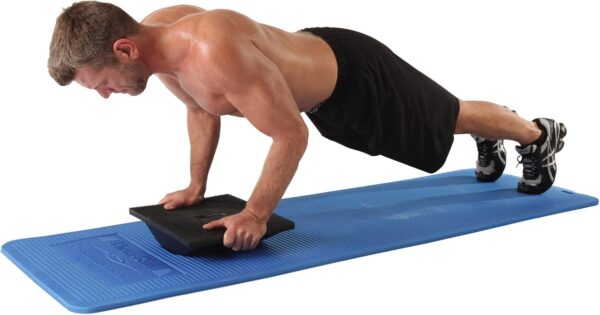 TheraBand Exercise Mat Size: 0.6" H x 40" W x 75" D, Color: Blue - Image 3