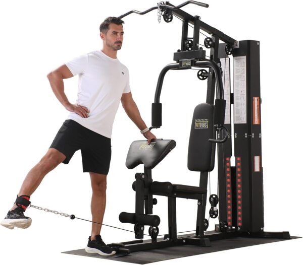 BalanceFrom Multifunctional Home Gym Workout Station with 160LBS Weight, Comes with Floor Mat Stack, Comes with Floor Mat - Image 6