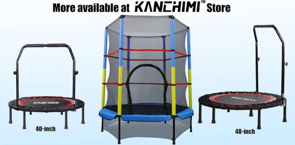 Kanchimi 40" 48" Folding Mini Fitness Indoor Exercise Workout Rebounder Trampoline with Handle, Max Load 330lbs - Image 8