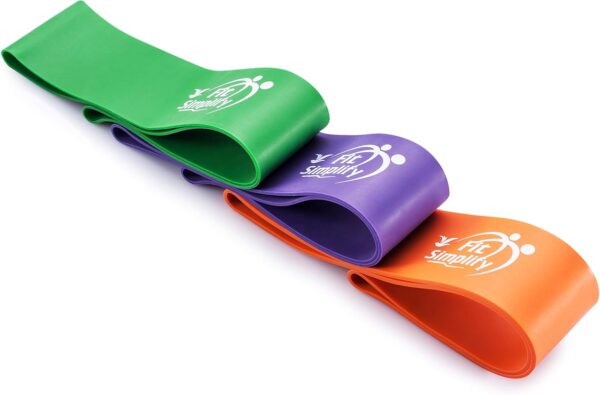 Fit Simplify Pro Series Resistance Loop Exercise Bands, Set of 3 - Image 4