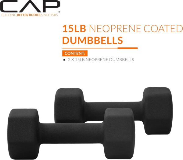 CAP Barbell Neoprene Dumbbell Hand Weights - Pair | Multiple Options - Image 2
