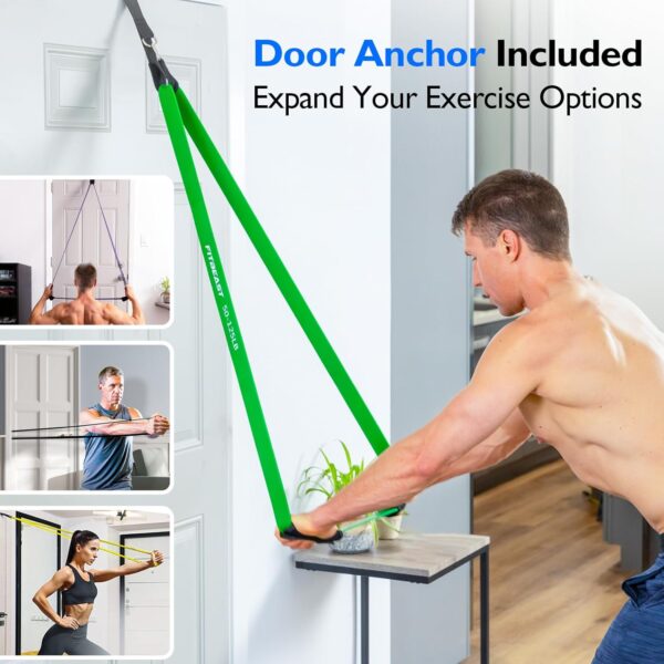 FitBeast Resistance Bands Set, 6 Different Levels, Pull Up Assist Bands for Strength Training, Crossfit, Powerlifting, Muscle Toning, Yoga, Mobility Exercises, Rehabilitation, Full-Body Workout - Image 6
