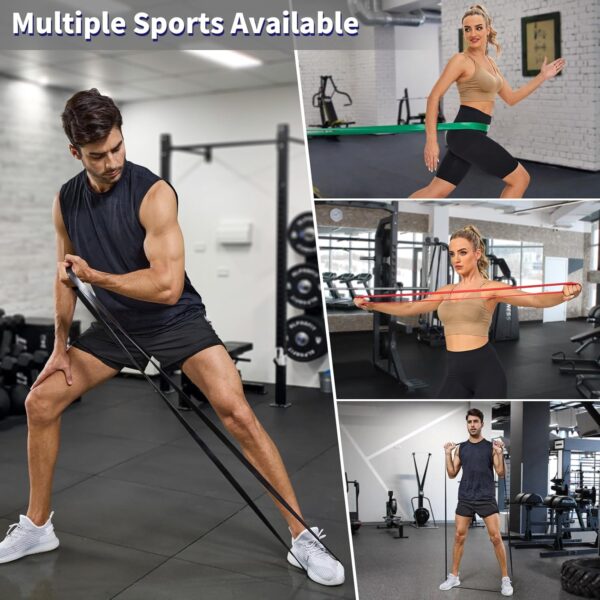 Pull Up Assistance Bands Set 5 LBS - 230 LBS, Long Resistance Bands for Pull Ups Working Out, Gym Workout Bands for Men Exercise Muscle Training and Shape Body - Carry Bag Included - Image 2