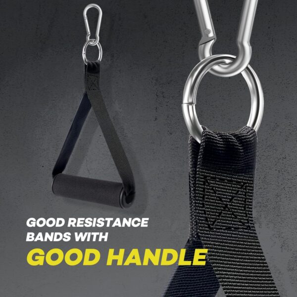 Heavy Resistance Bands for Working Out, NITEEN Resistance Bands with Handles Weight Exercise Bands for Men Women, Workout Bands with Door Anchor and Ankle Straps Strength Training Equipment - Image 6