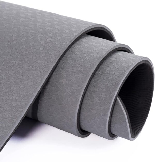 Yoga Mat Non Slip, Pilates Fitness Mats, Eco Friendly, Anti-Tear 1/4" Thick Yoga Mats for Women, Exercise Mats for Home Workout with Carrying Sling and Storage Bag - Image 4