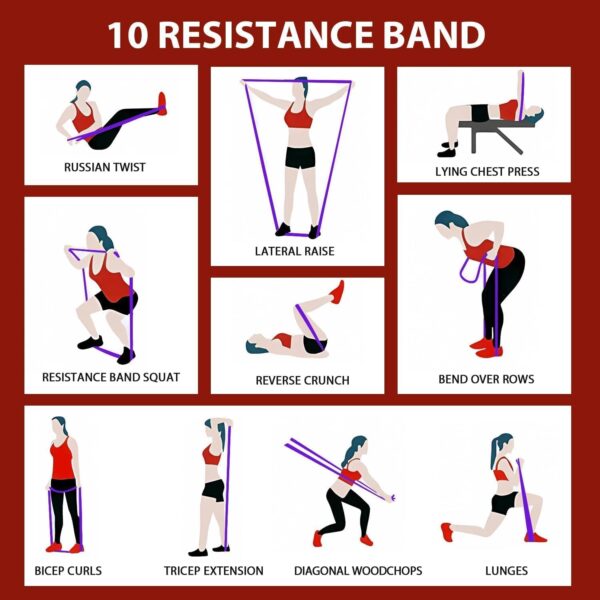 LEEKEY Resistance Bands, Exercise Bands Pull Up Assist Bands - Workout Bands Set - Mobility Band Powerlifting Bands for Men and Women Fitness Training, Physical Therapy,Home Workouts - Image 6