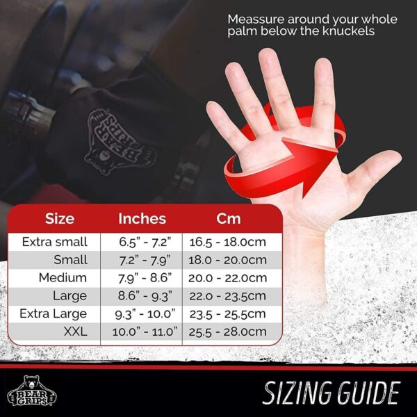 Bear Grips Weight Lifting Gloves for Men & Women | Half Finger Lifting Gloves | Full Finger Workout Gloves for Men | No Finger Exercise Gloves l Compression Weightlifting Gloves | Gym Gloves for Men - Image 2