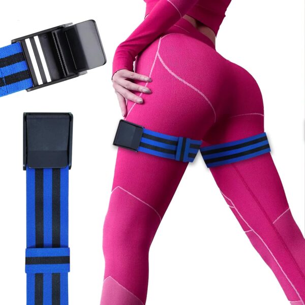 Booty Bands, Blood Flow Restriction Bands for Women/Men, Adjustable BFR Training Bands for Glutes & Hip Building, Occlusion Resistance Bands