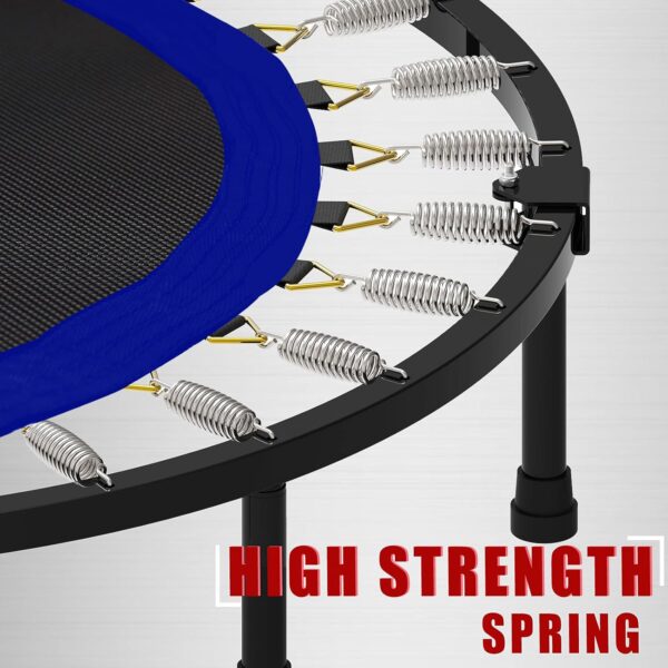 Kanchimi 40" 48" Folding Mini Fitness Indoor Exercise Workout Rebounder Trampoline with Handle, Max Load 330lbs - Image 2