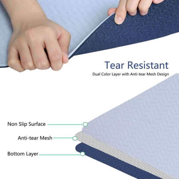 IUGA Yoga Mat Non Slip Anti-tear Yoga Mats Eco Friendly Hot Yoga Mat Thick Workout & Exercise Mat for Yoga, Pilates and Fitness (72"x 24"x 6mm) - Image 4