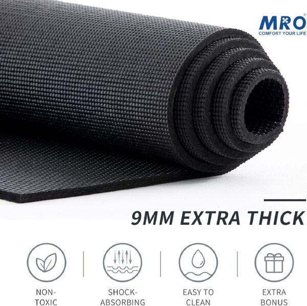 MRO Extra Large Yoga Mat, 12'x6'/9'x6'/7'x5'/6'x4' (9MM) Extra Wide and Thick Exercise Mats for Home Gym Workout, Non-Slip, Soft for Women and Men Fitness, Ideal for Barefoot Yoga, Pilates, stretching - Image 2