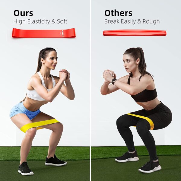 Renoj Resistance Bands for Working Out, Elastic Exercice Loop Bands for Physical Therapy, 5 Set of Stretch Bands for Booty Legs, with Instruction Manual and Carry Bag - Image 5