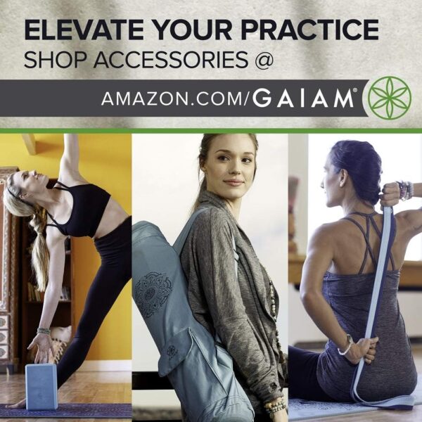 Gaiam Yoga Mat - Premium 5mm Print Thick Non Slip Exercise & Fitness Mat for All Types of Yoga, Pilates & Floor Workouts (68" x 24" x 5mm) - Image 6