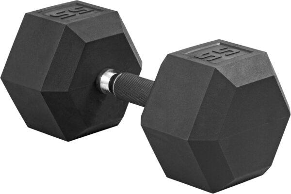 CAP Barbell Coated Dumbbell Weights with Padded Grip, Single, 55 Pounds