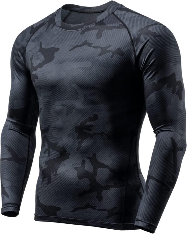 TSLA Men's Thermal Long Sleeve Compression Shirts, Athletic Base Layer Top, Winter Gear Running T-Shirt - Image 8