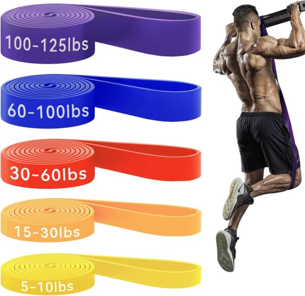 HAPBEAR Pull Up Assistance Bands - Resistance Band - Pull Up Bands - Exercise Bands Resistance Bands Set of 5 - Workout Bands for Working Out, Stretching, Physical Therapy, Muscle Training
