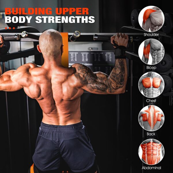 Pull Up Assistance Bands, Heavy Duty Resistance Band for Pull Up Bar, Adjustable Weight/Size with Fabric Feet/Knee Rest, Bands for Pull Up Assist for Strength Training, Patented Pull Up Assist Band - Image 6