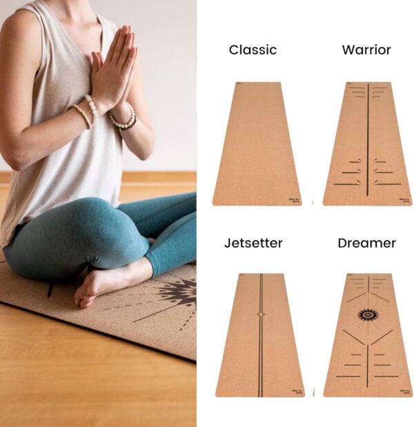 Luxury Cork Yoga Mat - Non Slip, Extra Thick Grip. Thicker, Longer, and Wider for More Comfort and Support. Tough Enough For Hot Yoga. Natural, Non Toxic, and Eco Friendly. Optional Alignment Lines. - Image 8