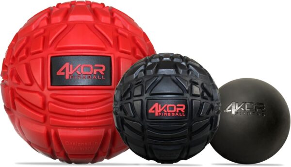 4KOR Massage Balls for Physical Therapy - Trigger Point Balls - Muscle Relief for Back, Neck, Shoulder, Foot Pain - Fitness Massage Balls - Mobility Balls for Deep Tissue Myofascial Release