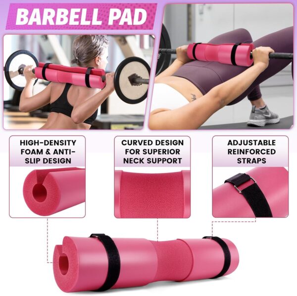 Gym Barbell Pad Set: Hip Thrusts Pad for Squats Weight Lifting Gym Equipment Accessories - Image 3