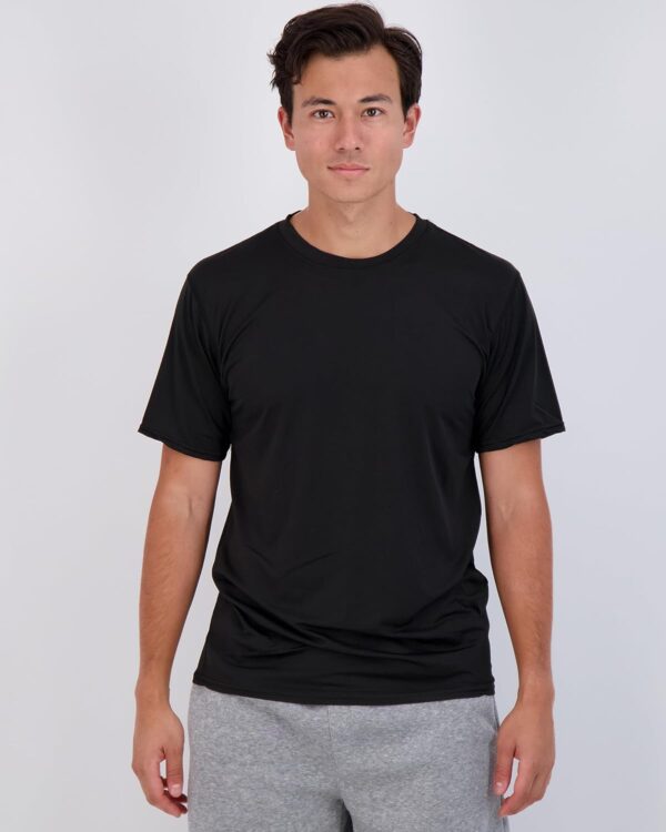 Real Essentials 5 Pack: Men’s Short Sleeve Dry Fit Active Crew Neck T Shirt - Athletic Running Gym Workout Tee Tops - Image 2
