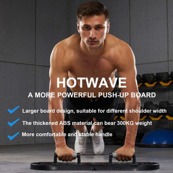 HOTWAVE Push Up Board Fitness, Portable Foldable 20 in 1 Push Up Bar at Home Gym, Pushup Handles for Floor. Professional Strength Training Equipment For Man and Women,Patent Pending - Image 4