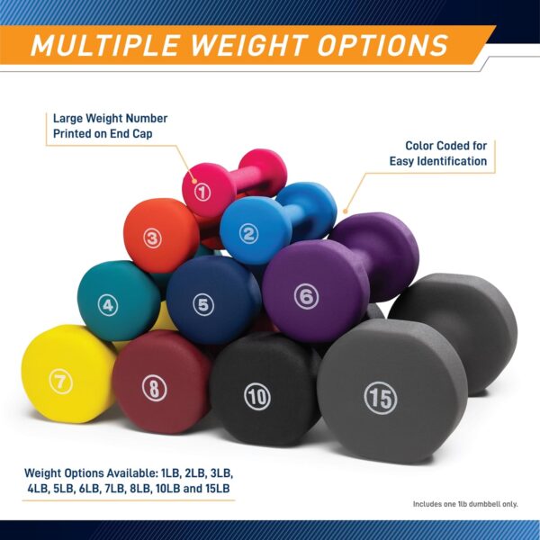 Marcy Colored Neoprene Dumbbells - Image 5