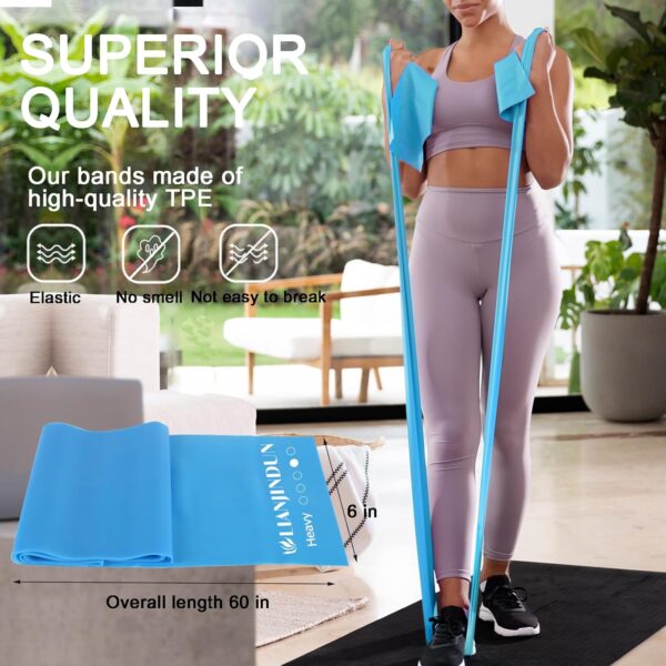 Professional Resistance Bands. Latex-Free, Work Out Bands, Stretch Bands for Working Out Women or Men, Exercise Bands Set for Physical Therapy (Colour Set (5-30lbs) - Includes Accessories) - Image 6