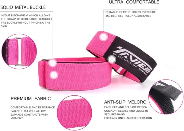 Occlusion Bands for Women Glutes & Hip Building, Blood Flow Restriction Bands BFR Bundle Booty Bands, Best Fabric Resistance Bands for Exercising Your Butt, Squat, Thigh, Fitness - Image 2