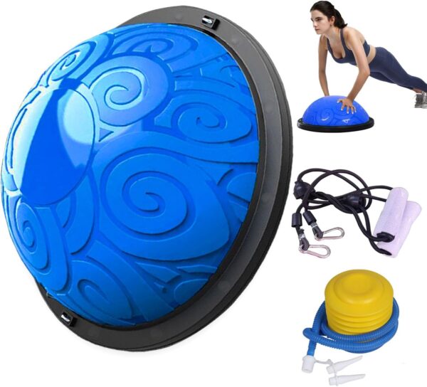 1500LBS Half Exercise Ball Trainer-Balance Ball | Core Ball for Exercise-Balance Ball Trainer,Therapy Ball,Full Body Medicine Workout and Yoga&Pilates - for Home Gym Workouts