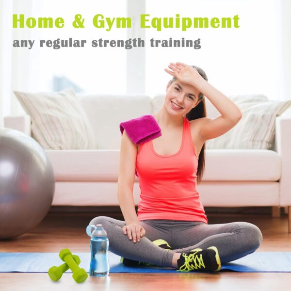 Saorzon Dumbbells Set of 2 Exercise Fitness Dumbbell for Home Gym Free Weights Hand Hex Dumb Bells - Image 3