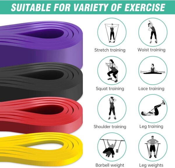 Alllvocles Resistance Band, Pull Up Bands, Pull Up Assistance Bands, Workout Bands, Exercise Bands, Resistance Bands Set for Legs, Working Out, Muscle Training, Physical Therapy, Shape Body, Men Women - Image 6