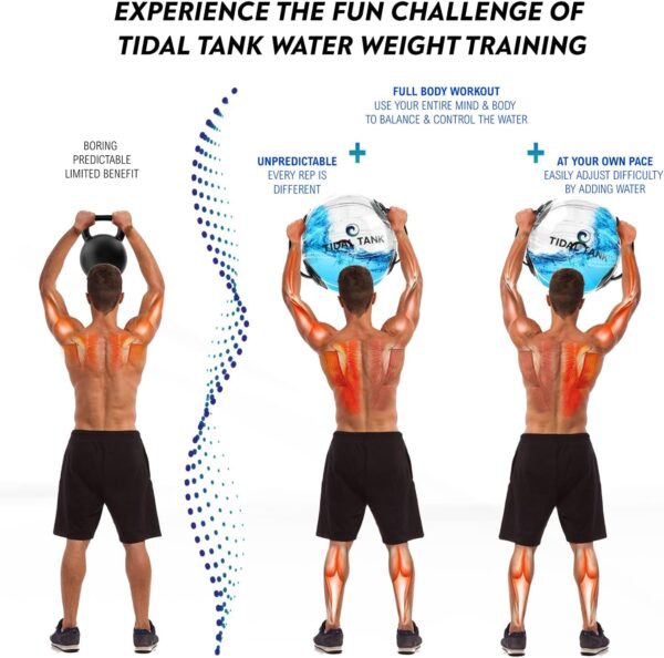 Sphere Mini - Heavy Bag Aqua Ball, Water Weight - Sandbag Weight Set for Home Gym, Adjustable Sand Bags Weights Workout - Portable Exercise Fitness Equipment - Workout Videos - Image 4