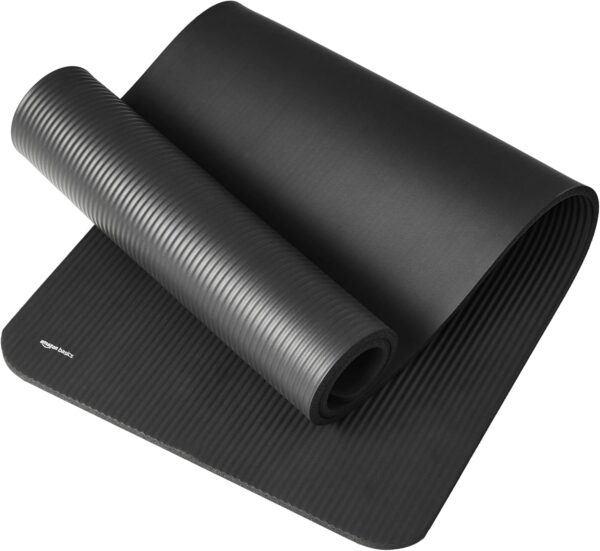 Amazon Basics 1/2 Inch Extra Thick Exercise Yoga Mat with Carrying Strap - Image 3