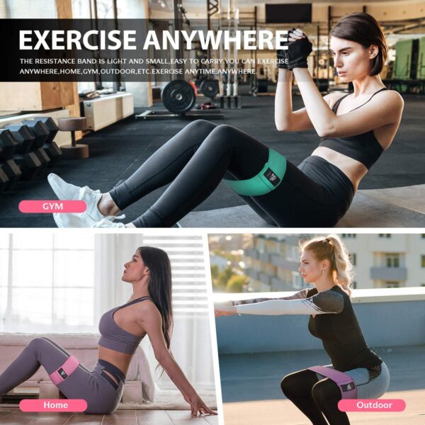 CFX Resistance Bands Set, Exercise Bands with Non-Slip Design for HIPS & Glutes, 3 Levels Workout Bands for Women and Men, Booty Bands for Home Fitness, Yoga, Pilates - Image 9