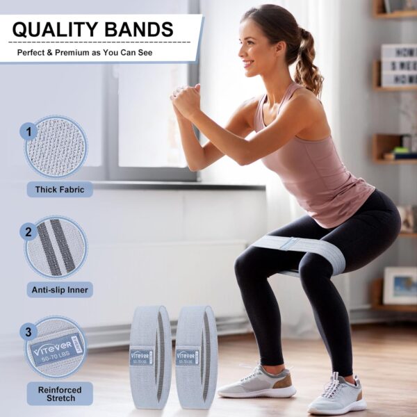 5 Levels Booty Bands Set, Resistance Bands for Working Out, Exercise Bands for Women Legs and Butt, Yoga Starter Set - Image 3