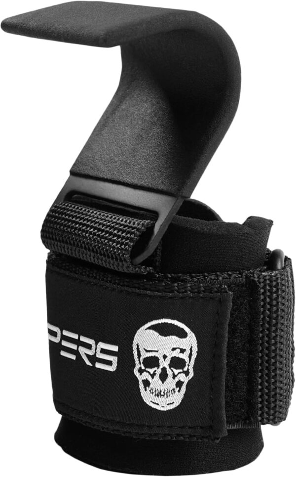Gymreapers Weight Lifting Hooks (Pair), Heavy Duty Power Wrist Straps Hand Grip Support For Deadlifts, Pull Ups, Shrugs - Gym Gloves For Men and Women - Image 6