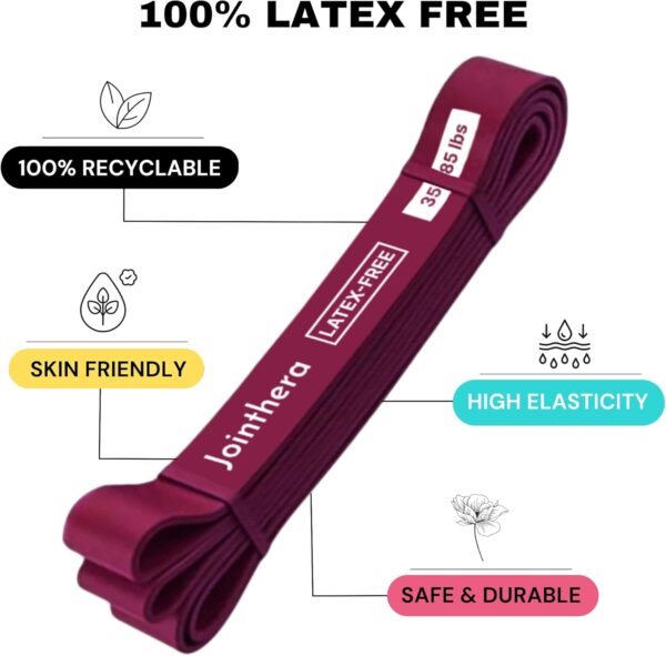 Premium Latex Free Resistance Bands For Working Out | Non Latex Pull Up Assistance Power Bands Set for Men and Women | Exercise Workout Bands for Stretching, Fitness, Gym and Muscle Training - Image 3