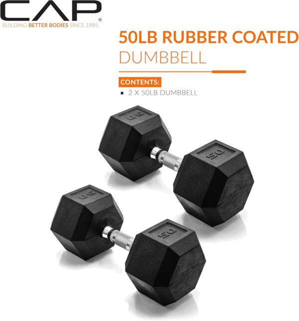 CAP Barbell Coated Dumbbell Weight | Multiple Options Pairs & Sets - Image 2