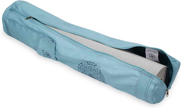 Gaiam Cargo Yoga Mat Bag, Full-Zipper Yoga Mat Carrier with Adjustable Strap, Front & Exterior Phone Pocket with Earbuds Slit, Stylish & Functional Fitness Mat Holder for Women & Men - Image 3