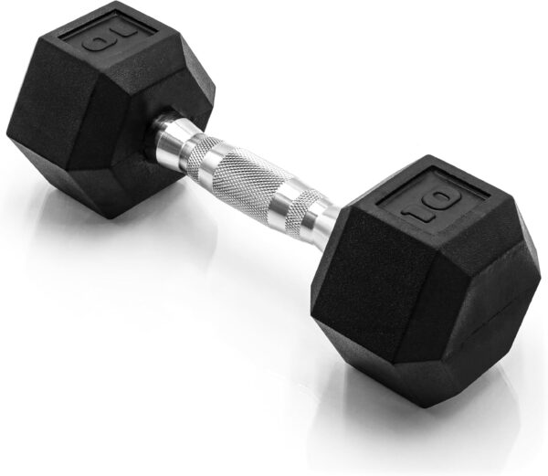 CAP Barbell 10 LB Coated Hex Dumbbell Weight, New Edition
