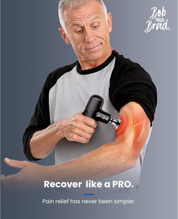 BOB AND BRAD Q2 Max Mini Massage Gun with Metal Head, Pocket-Sized Deep Tissue Massager Gun for Athletes, Professional Portable Percussion Muscle Massager Gun, FSA and HSA Eligible - Image 2