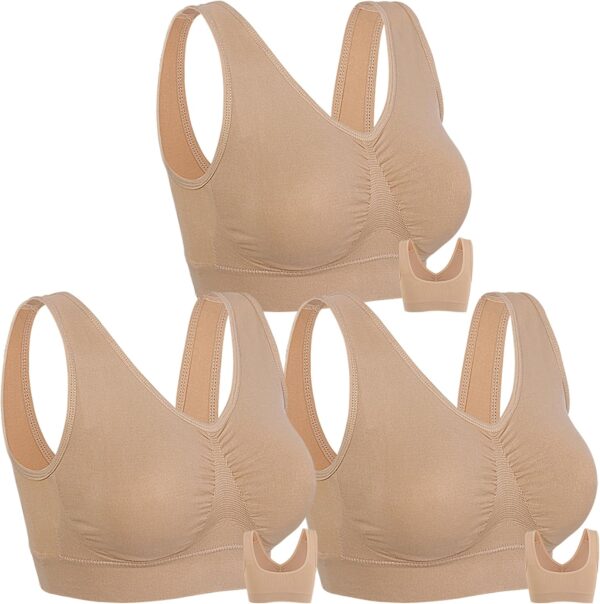 Onory 3 Pack Sports Bras for Women Wirefree Padded Workout Yoga Gym Fitness Bra Medium Support