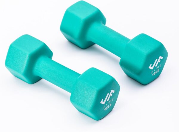 JFIT Neoprene Dumbbell Pairs, 12 LB